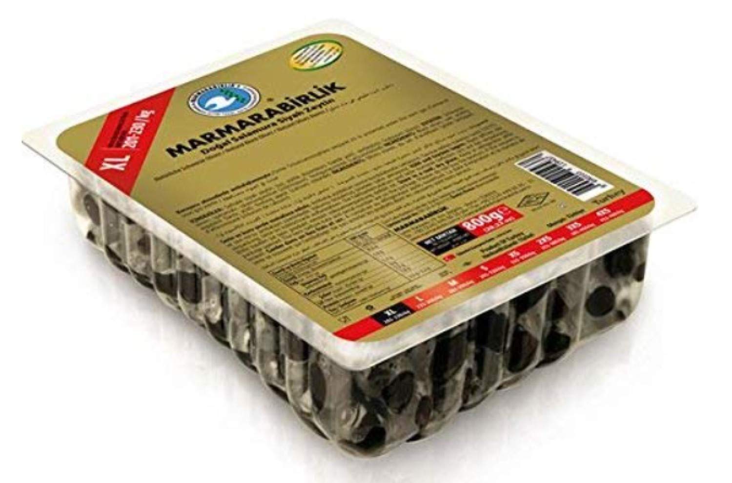 Aceitunas negras Marmarabirlik Mega - Al vacio - 800gr