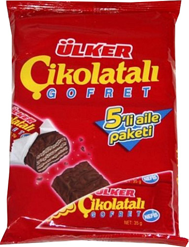 Ülker Barquillos bañados en Chocolate - Paquete de 5 - 35gr.